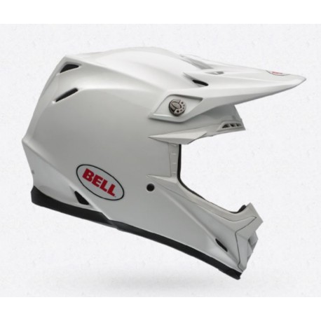 Bell Moto 9 solid white casco integrale Cross casque helmet