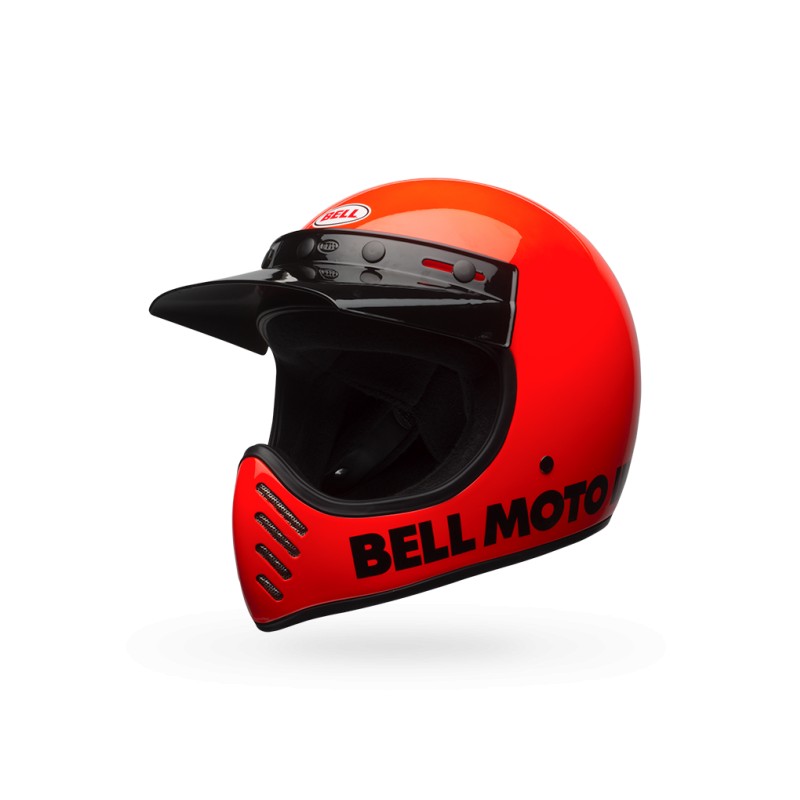 Bell Moto 3 solid arancio lucido integrale Cross casque helmet