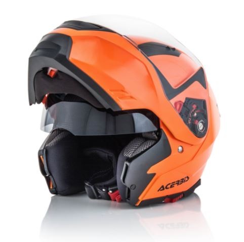 Acerbis casco BOX G-348 modulare arancio fluo helmet casque