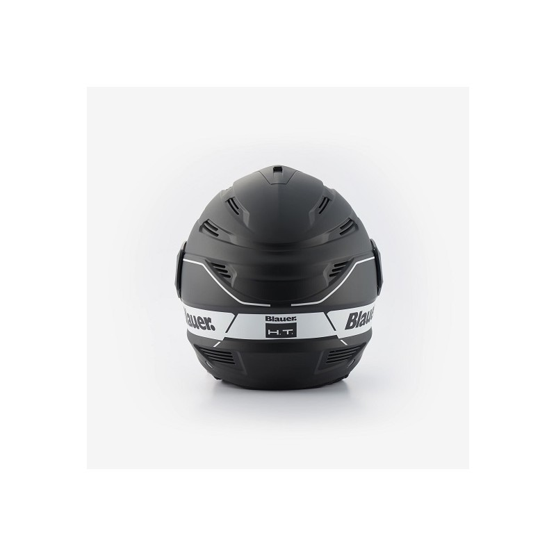 Casco jet moto scooter Blauer Brat nero opaco bianco black white helmet  casque